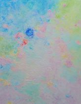 「光の波動-赤坂日枝神社」油彩、キャンバス