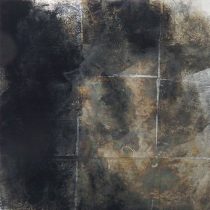 「metamorphism」木製パネル、岩絵具、水干絵具、ピグメント、銀箔　30×30cm