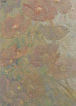 「Windflower #18b」雲肌麻紙、楮紙、岩絵具、膠　F4　2018