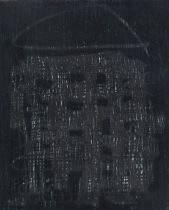 「朽ちる家-8」エッチング、アクアチント、ドライポイント　495×400mm　2018