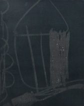 「朽ちる家-10」エッチング、アクアチント、ドライポイント　465×400mm　2018