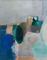 「中庭2」水彩、アクリル、他　348×272mm　2019