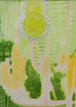 「花 2」水彩、アクリル、他　135×100mm　2019