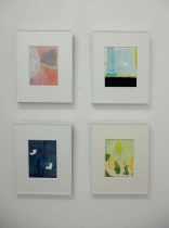 （左上から時計回りに）「蝶のかたち」「中庭にて」「花 2」「ひらひらと線 2」