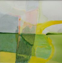 「暖かい日」水彩、アクリル、他　210×210mm　2019