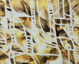 「嵐」油彩、キャンバス　273×220mm　2018