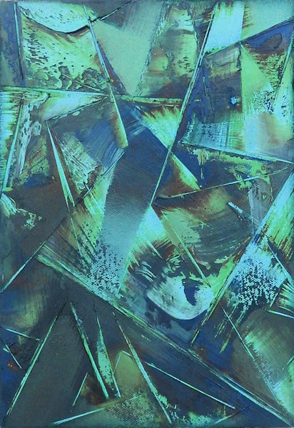 「深海」油彩、キャンバス　227×158mm　2019