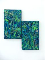 「Original Evidence－月愛でる龍神は、月の尊厳は守られると、言うのだろうか－」アクアオイル、金箔　M8　2019