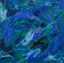 「Original Evidence－今宵、龍神は月へ昇った－」アクアオイル、金箔　S2　2011