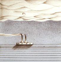 「風もないのに雲は、#7」リトグラフ　230×230mm　2019