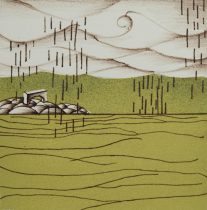 「風もないのに雲は、#6」リトグラフ　230×230mm　2019