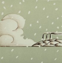 「風もないのに雲は、#5」リトグラフ　230×230mm　2019