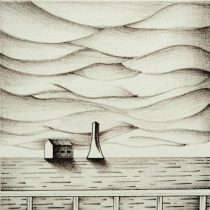 「風もないのに雲は、#4」リトグラフ　230×230mm　2019