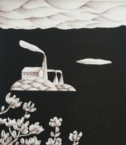 「風もないのに雲は、＃1」リトグラフ　300×250mm　2019