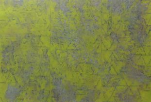 「ことばにならない（3）」顔料、画仙紙、膠、アクリルメディウム　H140×W210cm　2019