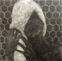 「armor-Ⅴ」銅版画　20×20cm　2018