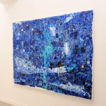 「青にたゆたう繰り返し現れる明日の景色」キャンバスに油彩　130×162cm　2019