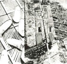 「オバケのゲーム」リトグラフ　27×32cm　2018