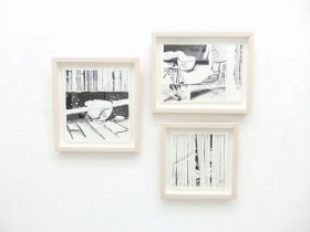 （左）「砂の城1」（上）「砂の城2」（右下）「hospisの行方」