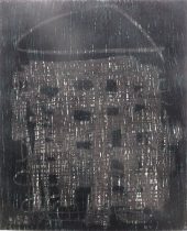 「朽ちる家-8」エッチング、アクアチント、ドライポイント　495×400mm