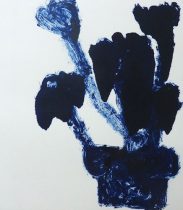 「郵便局の花 5 」モノタイプ（紙に油性インク）　450×400mm　2019