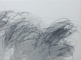 「19E-10B」キャンバス、アクリル、パステル、グラファイト　606×455mm　2019