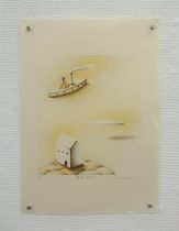 中島由絵「帰航路 #4」リトグラフ　300×220mm　2019