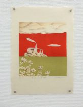 中島由絵「風もないのに雲は、#8」リトグラフ　300×220mm　2019