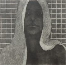 豊泉綾乃「armor-Ⅶ」銅版画　20×20cm　2019