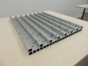 「textures 600×30_4」アルミニウム　H4×W60×D44cm　2019