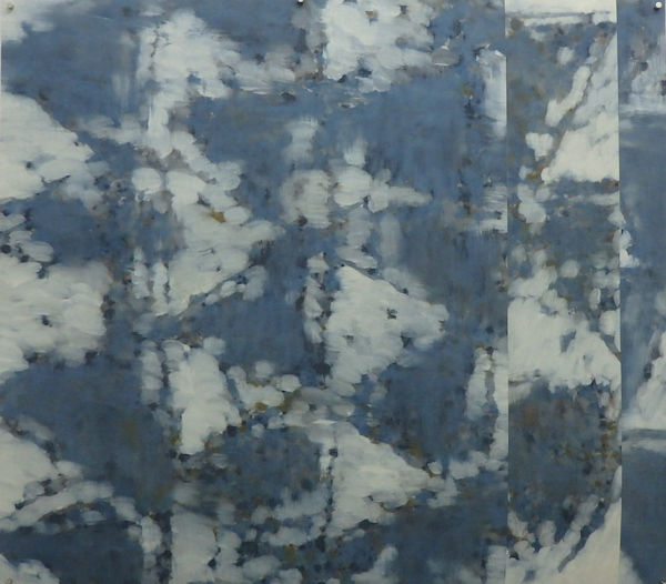 「露地（3）-④」顔料、画仙紙、膠、アクリルメディウム　62×68cm　2019