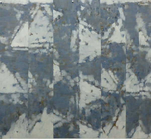 「露地（3）-①」顔料、画仙紙、膠、アクリルメディウム　62×68cm　2019