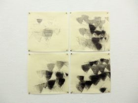 「露地のためのドローイング（7）～（10）」鉛筆、紙　各25×25cm　2019