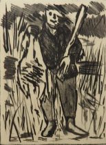 「狩りにうってつけの日」銅版画　285×230mm　2019