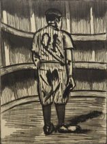 「打つものなくして走るものなし！ かんぺきなゲーム！」銅版画　285×230mm　2019