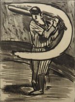 「打つものなくして走るものなし！ 家まで走ろう！」銅版画　285×230mm　2019