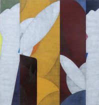 「work_043」絹布に顔料　1600×1400×30mm　2008