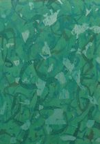 「Neither a point nor a line NO.557」麻紙、岩絵具、墨、銀箔、他　730×515mm　2019