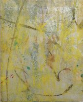 「Neither a point nor a line NO.546（会わせる手）」麻紙、岩絵具、墨、金箔、他　273×220mm　2019