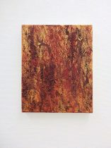 「Neither a point nor a line NO.543（会わせる手）」麻紙、岩絵具、墨、金箔、他　273×220mm　2019