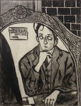 「a man staring」銅版画　445×365mm　2019