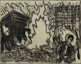 「恐ろしくて悲しかった。だけど美しかった！」銅版画　345×410mm　2019