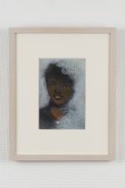 「冬至」紙に鉄錆、ペン、パステル、他　14.9×10cm　2019