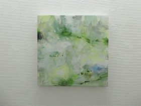 「afterglow2019　No.2」パネル・寒冷紗・石膏地・顔料・アクリルメディウム300×300mm　2020