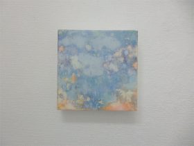 「close your eyes2020 No.2」パネル・寒冷紗・石膏地・顔料・アクリルメディウム　150 ×150mm　2019