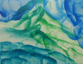 「境界19−3」キャンバスにアクリル、オイル　41×32cm　2019