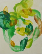 「舞いながら浸透する20−5」キャンバスにアクリル、オイル　32×41cm　2020