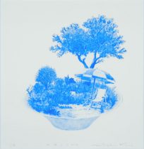 「午後のラヂオ」ドライポイント　25×25cm　2019