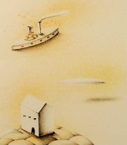 「帰航路 #4」リトグラフ、和紙　300×220mm　2019