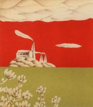 「風もないのに雲は、 #8」リトグラフ、和紙　300×220mm　2019